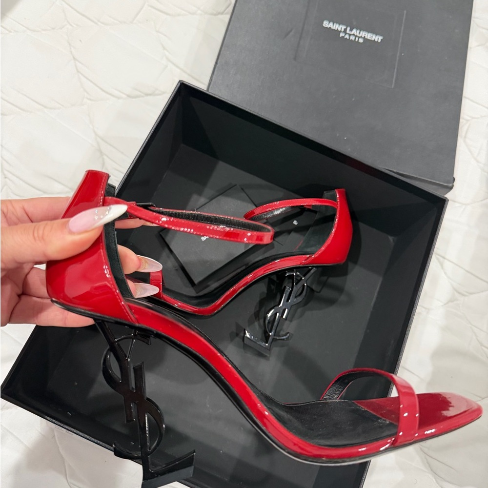 Yves Saint Laurent Glossy Red Heels